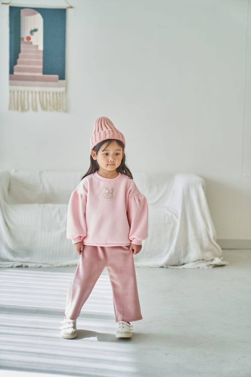 Pepper Mint - Korean Children Fashion - #minifashionista - Twinkle Bunny Shirring Sweatshirt - 7