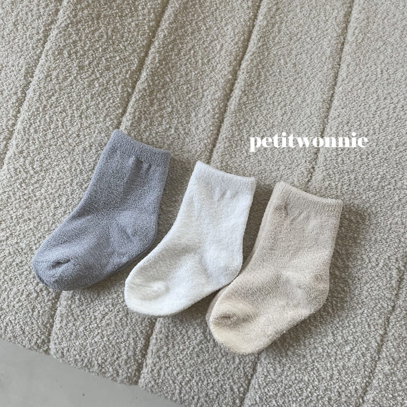 Petitwonnie - Korean Children Fashion - #magicofchildhood - Gray Sleep Socks Set