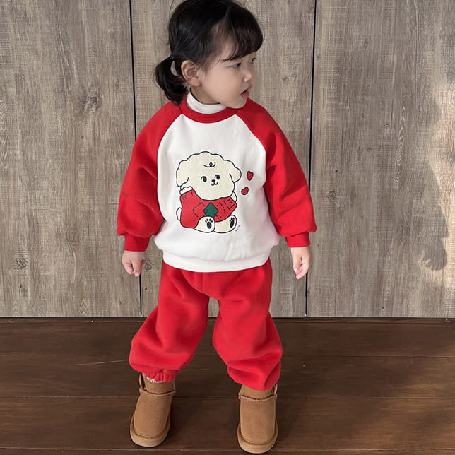 Petitwonnie - Korean Children Fashion - #minifashionista - Raglan Sweater Top Bottom Set