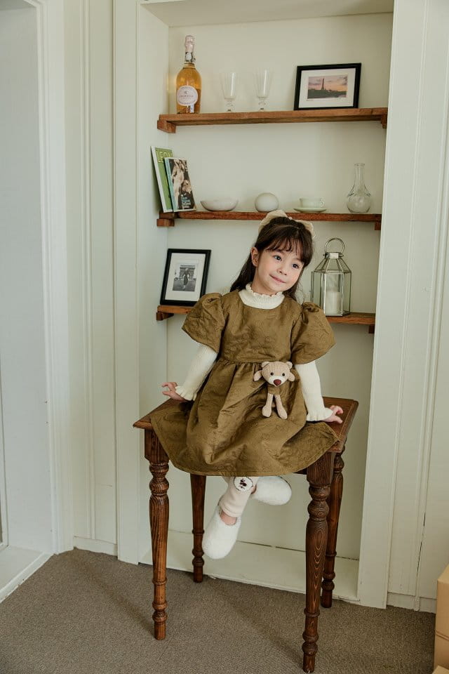 Pink Berry - Korean Children Fashion - #childrensboutique - Bear Quilting One-Piece - 8