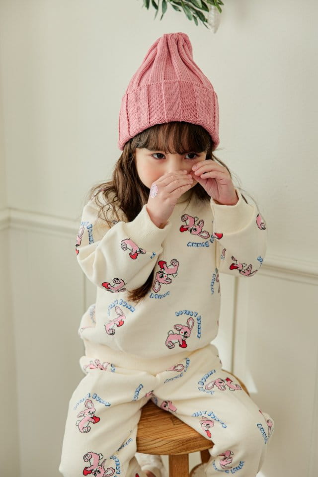 Pink Berry - Korean Children Fashion - #kidsshorts - Rabbit Top Bottom Set
