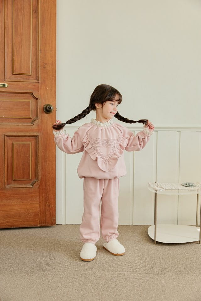 Pink Berry - Korean Children Fashion - #todddlerfashion - Lace Top Bottom Set - 5