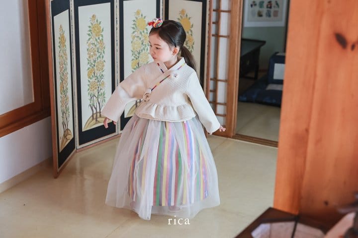 Rica - Korean Children Fashion - #littlefashionista - Girl Rainbow Hanbok - 2