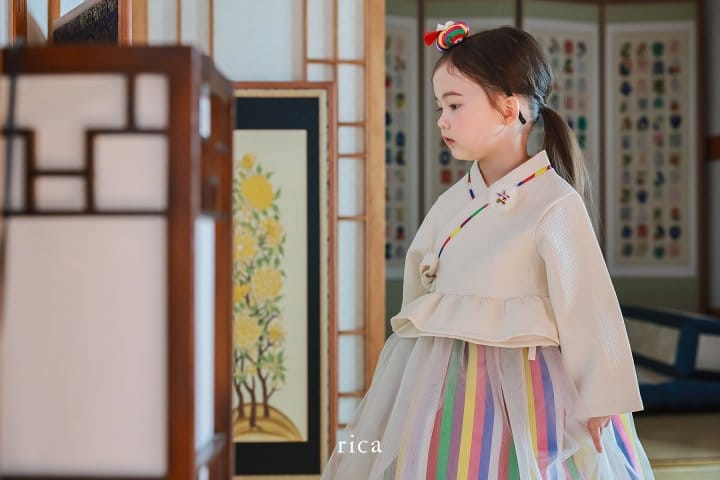 Rica - Korean Children Fashion - #prettylittlegirls - Girl Rainbow Hanbok - 5