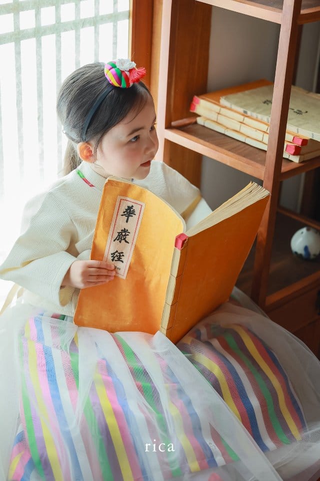 Rica - Korean Children Fashion - #stylishchildhood - Girl Rainbow Hanbok - 8