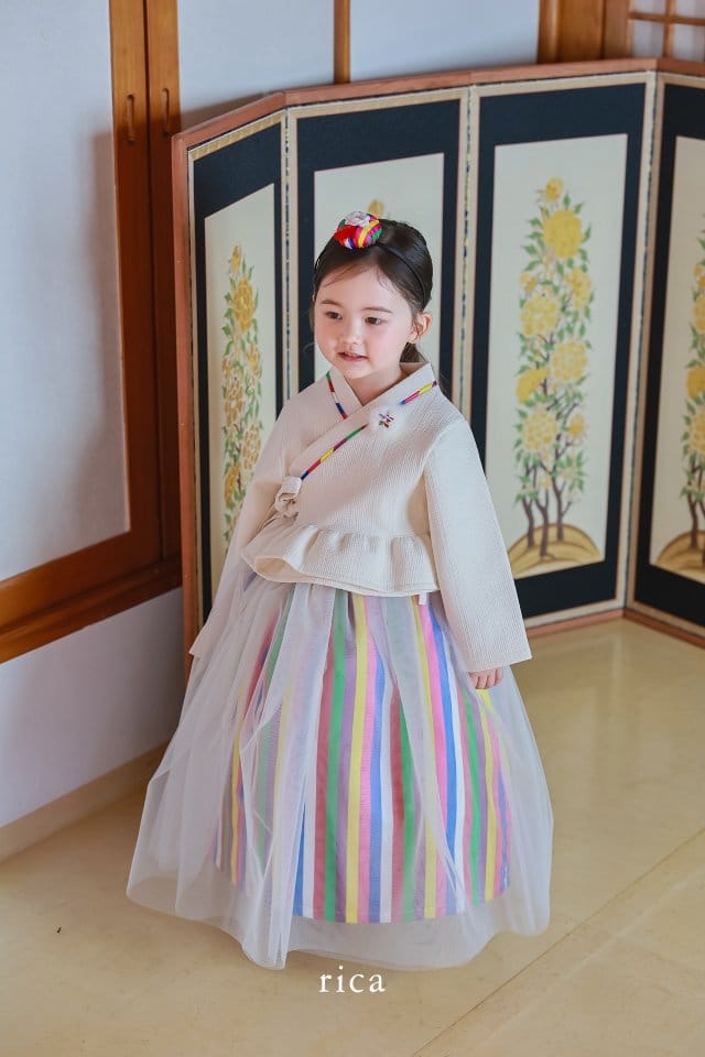Rica - Korean Children Fashion - #todddlerfashion - Girl Rainbow Hanbok - 6