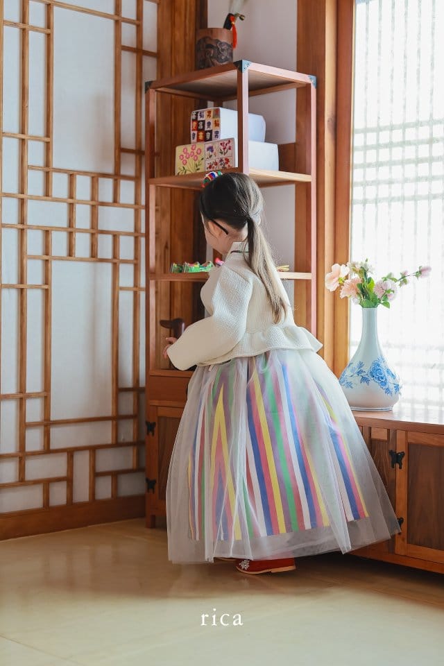 Rica - Korean Children Fashion - #toddlerclothing - Girl Rainbow Hanbok - 7
