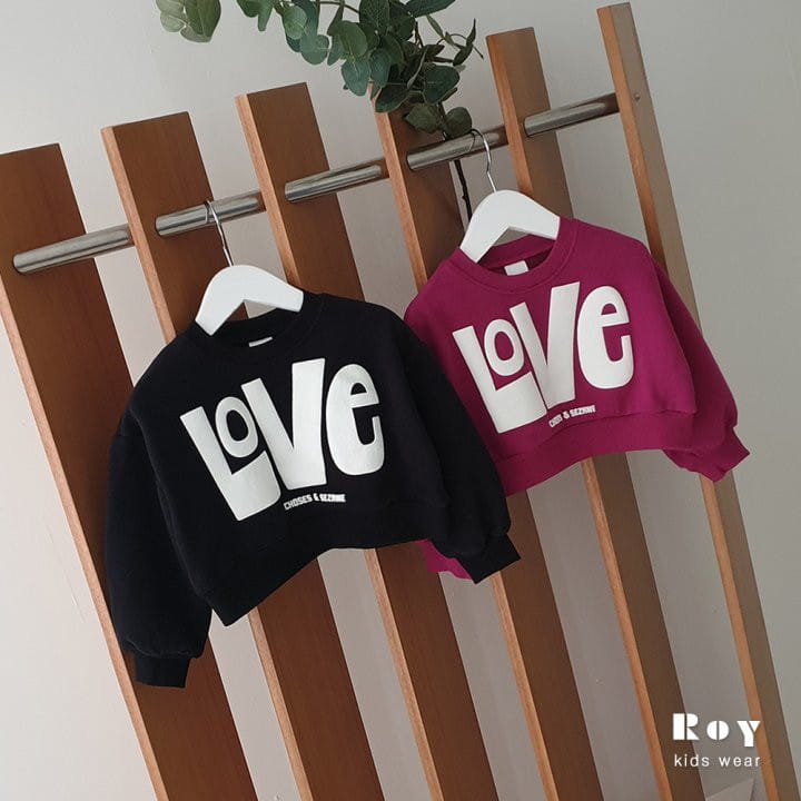 Roy - Korean Children Fashion - #fashionkids - Love Crop Sweatshirt