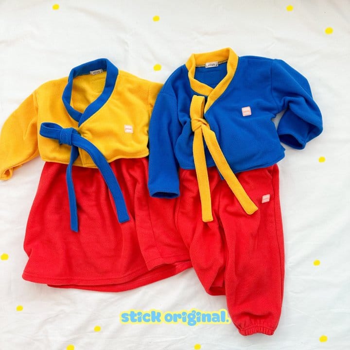Stick - Korean Baby Fashion - #babyfever - Fleece Hanbok
