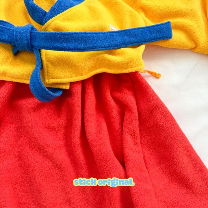 Stick - Korean Baby Fashion - #babyoutfit - Fleece Hanbok - 6
