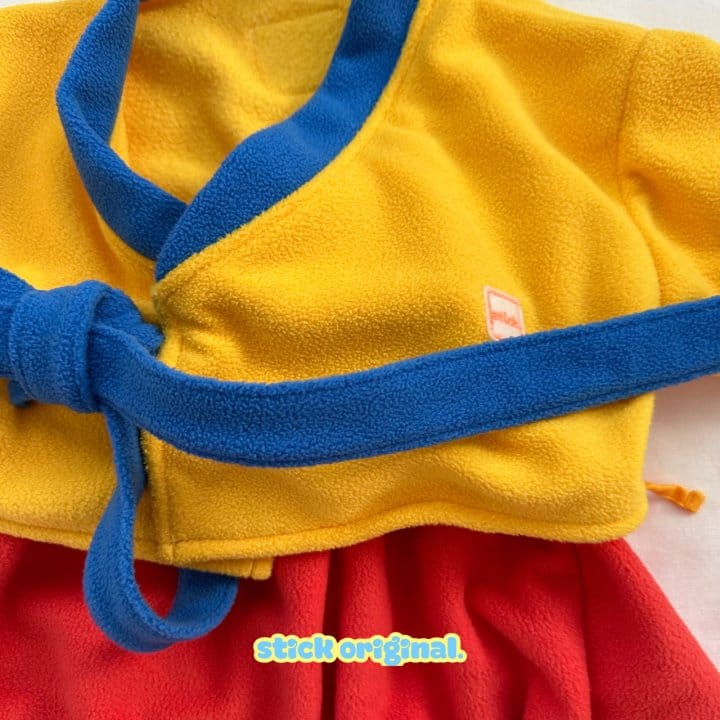 Stick - Korean Baby Fashion - #babyoutfit - Fleece Hanbok - 7