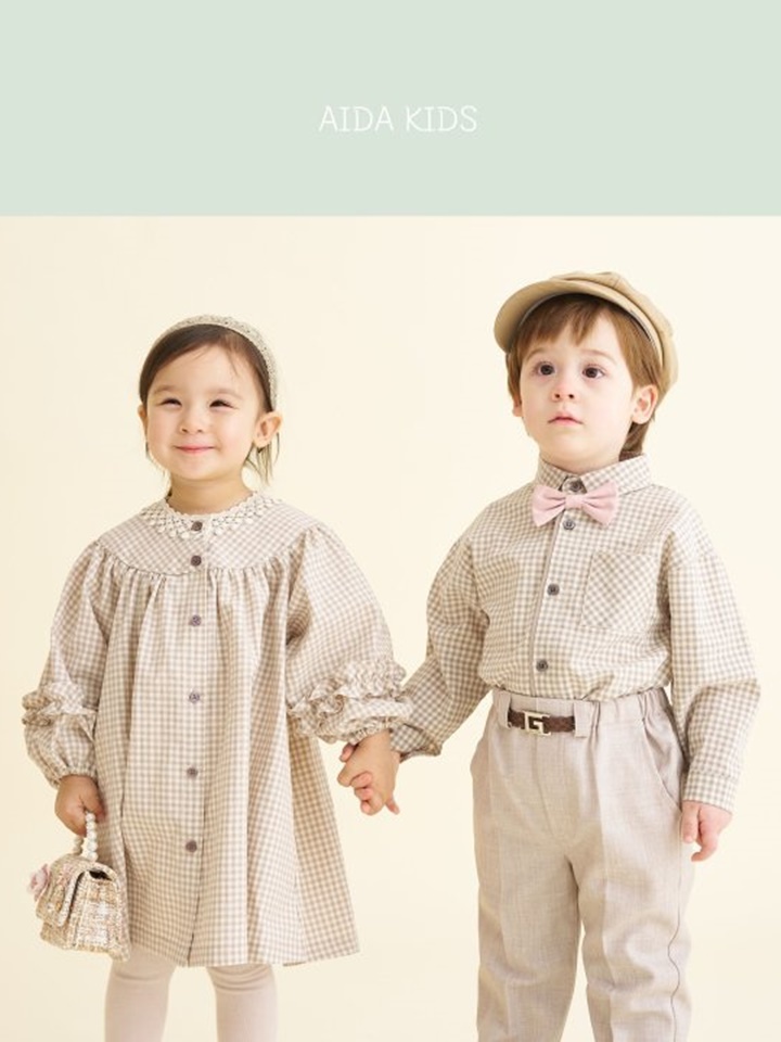 New Check Frill One-Piece