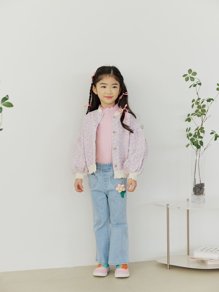 Flower Span Flares Pants