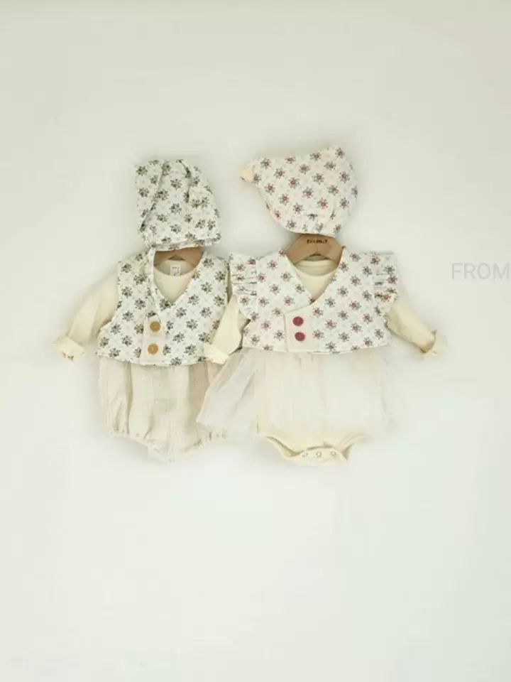Jay Flower Hanbok Body Suit Set
