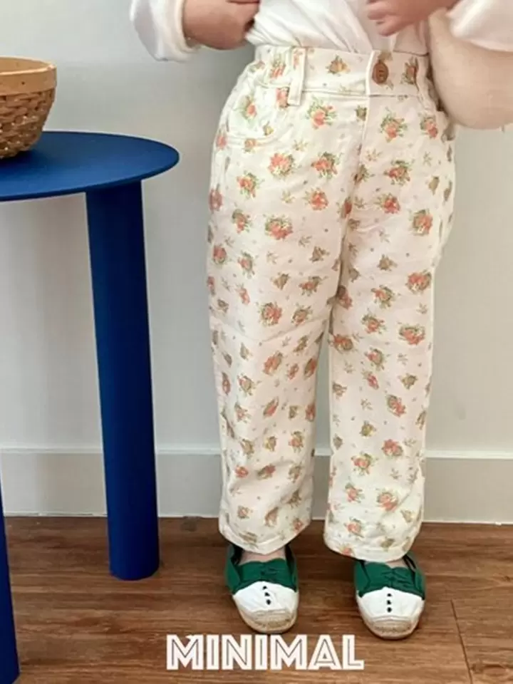 Flower Denim Pants