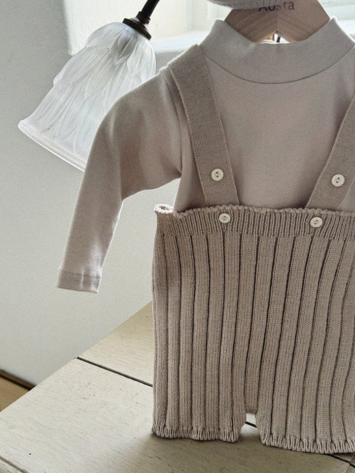 Rib Knit Dungarees