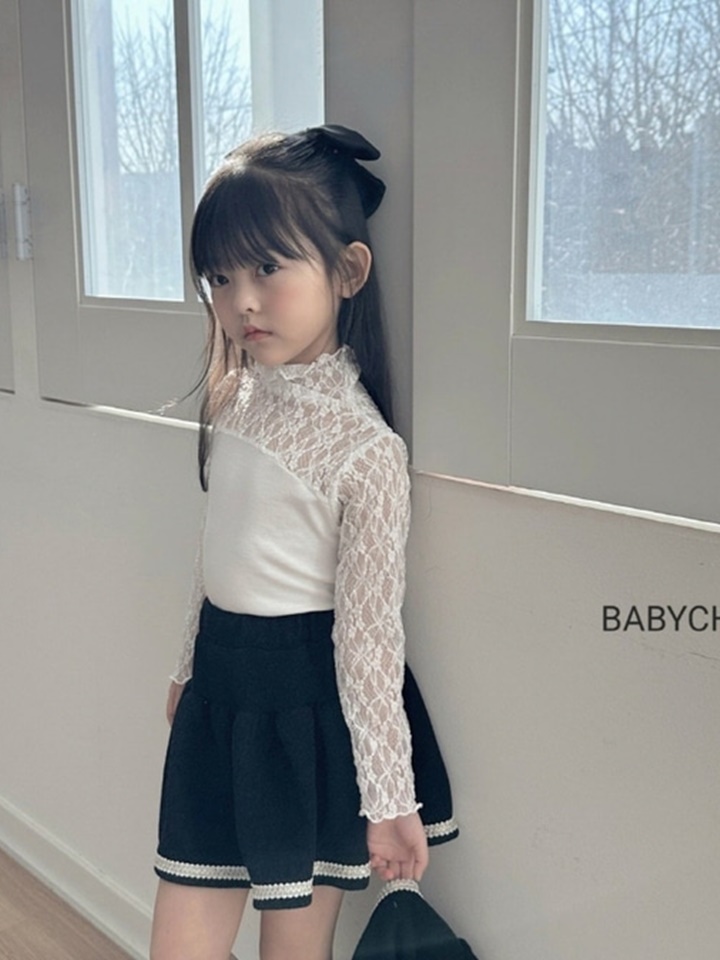 Lace Turtleneck Tee