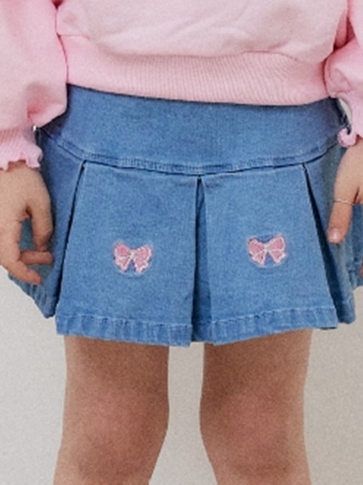 Denim Span Ribbon Skirt