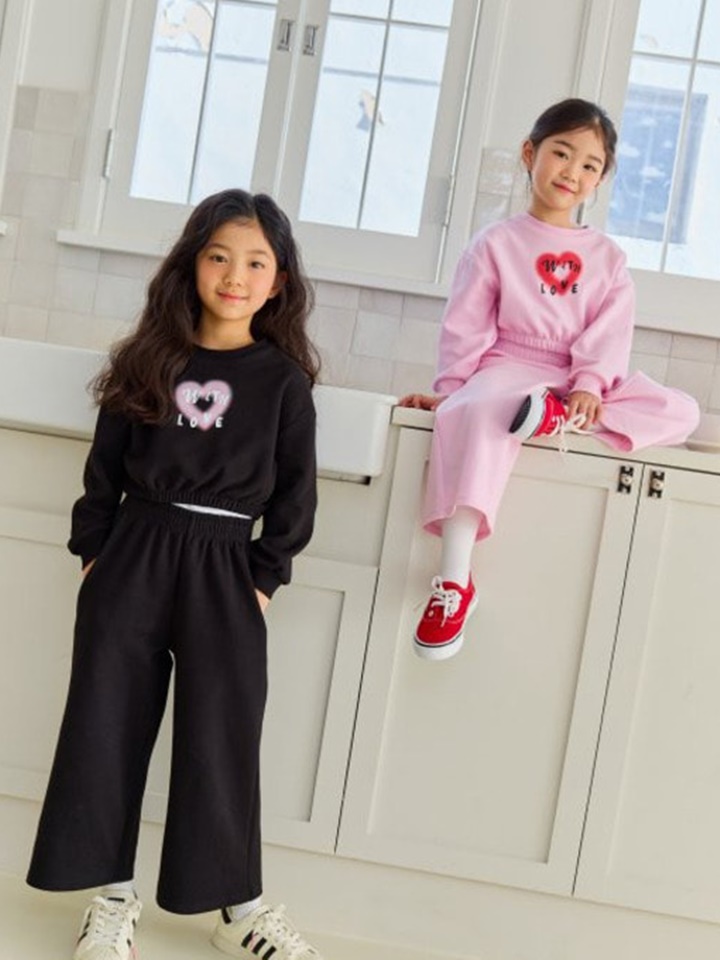 Love Heart Top Bottom Set