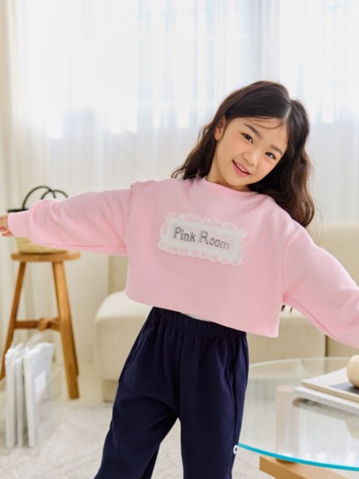 Pink Room Crop Sweatshirt