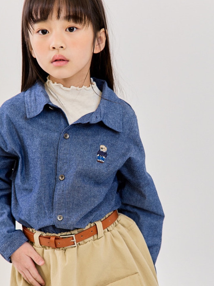Bear Embroidery Shirt