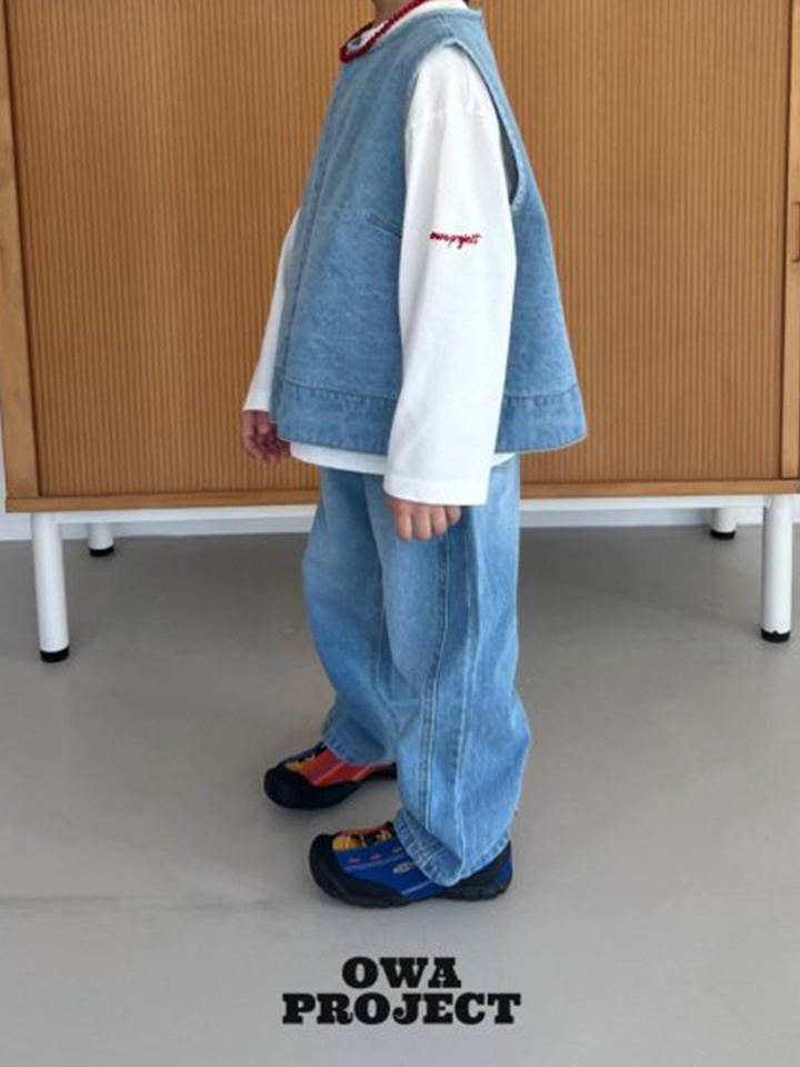 Slit Denim Pants Slit Denim Pants