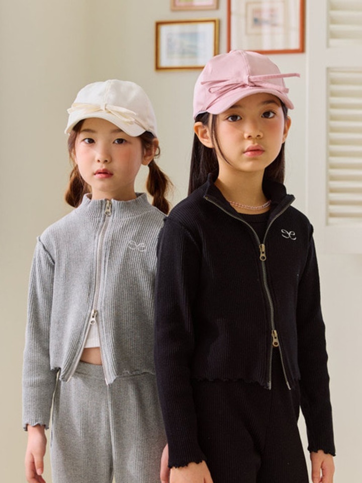 Ribbon Two Way Zip Up