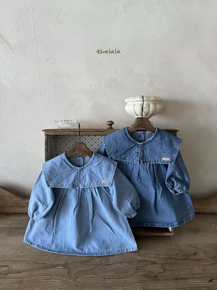 Collar Denim One-Piece