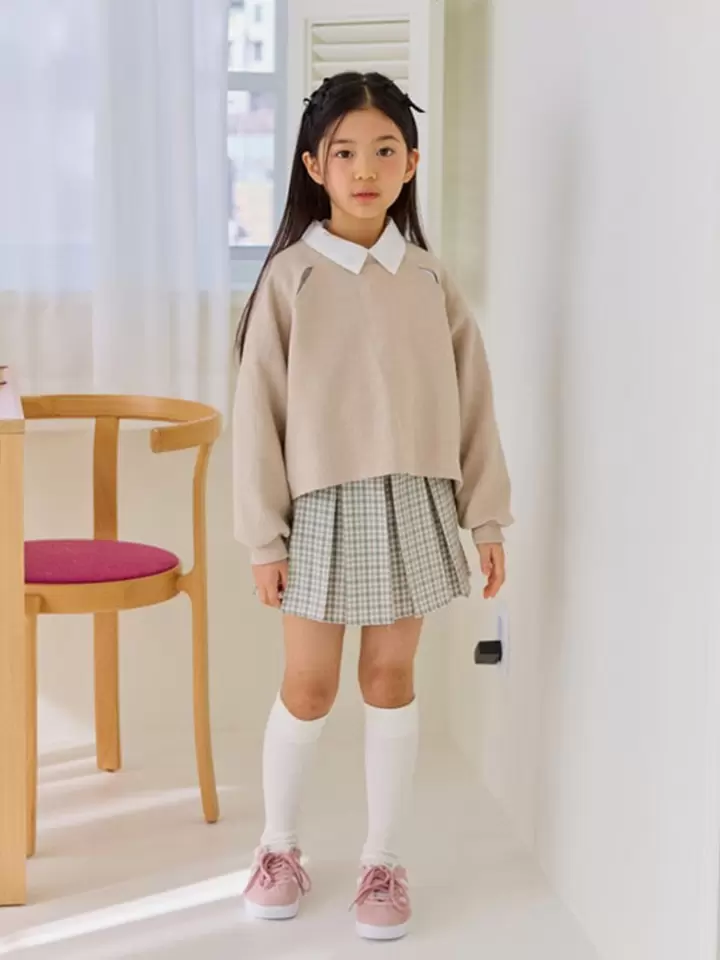 Pollapo Check Wrinkle Skirt