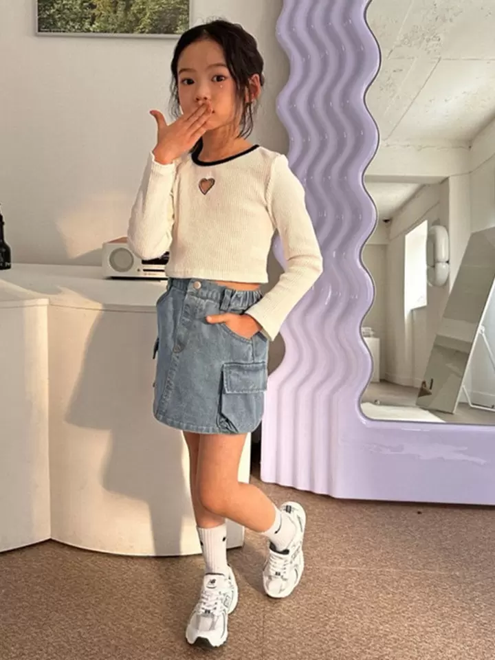 Cargo Denim Skirt