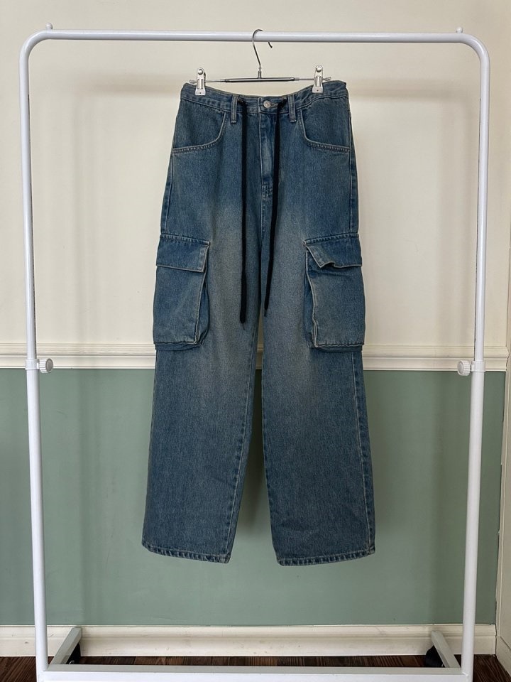 String Suspender Denim Pants String Suspender Denim Pants
