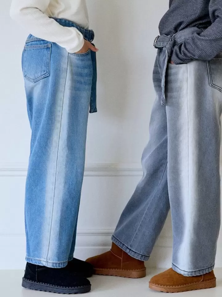 Brush Fleece Denim Pants