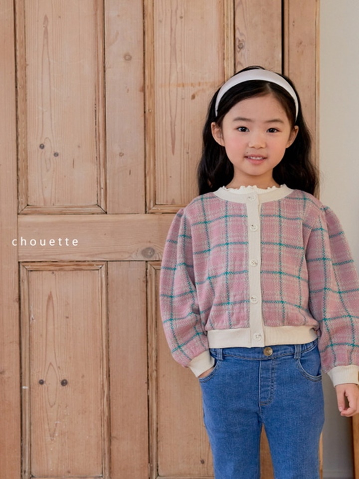 Check Knit Cardigan