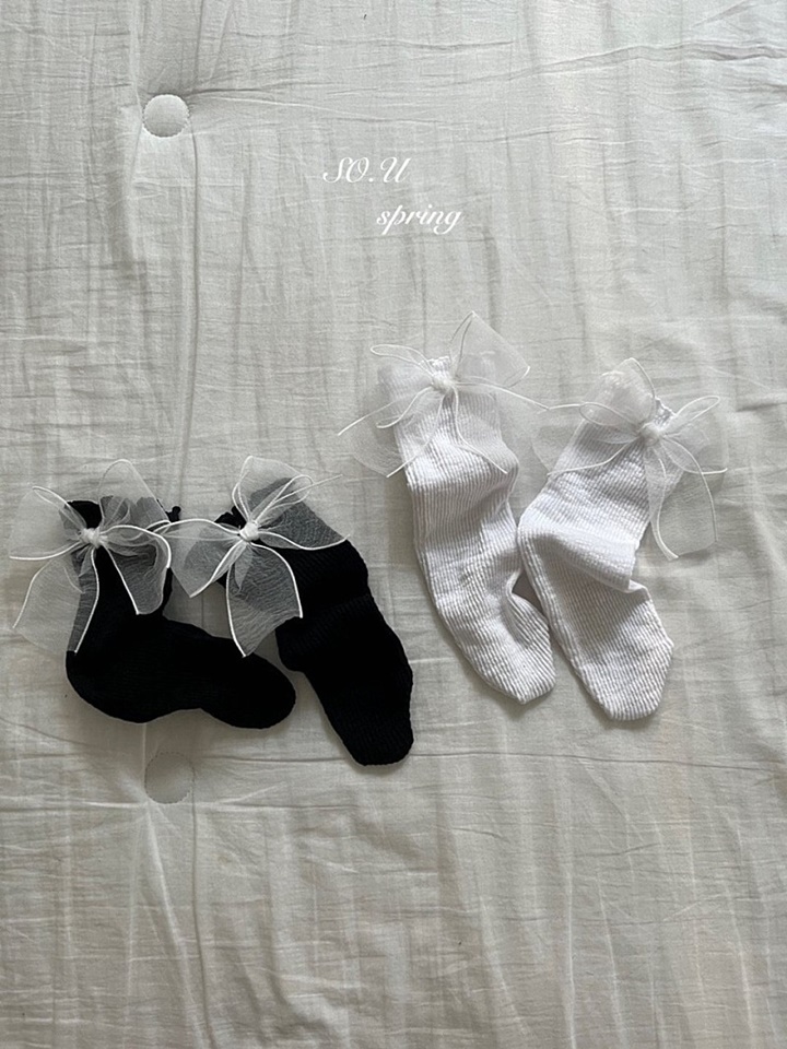 Sha Ribbon Knee Socks
