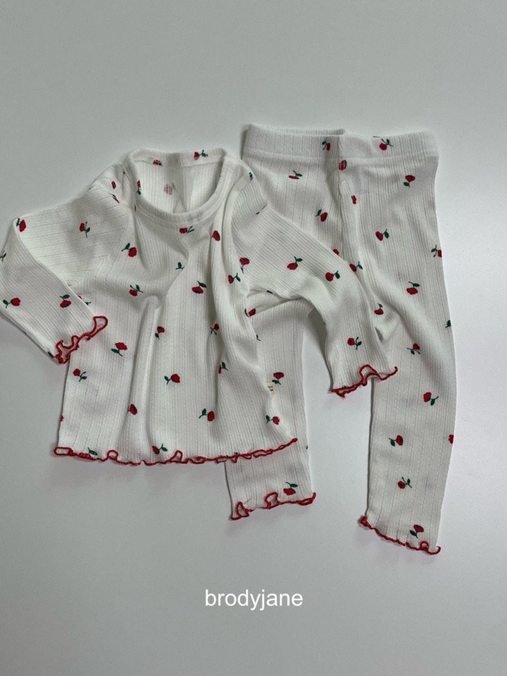 Tulip Frill Long Sleeves Top Bottom Set Tulip Frill Long Sleeves Top Bottom Set