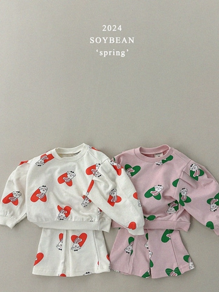 Heart Bunny Top Bottom Set