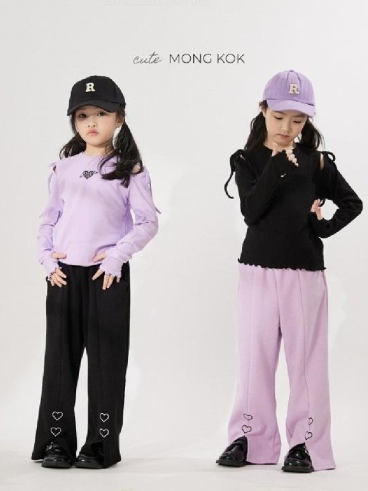 Heart Embroidery Pants