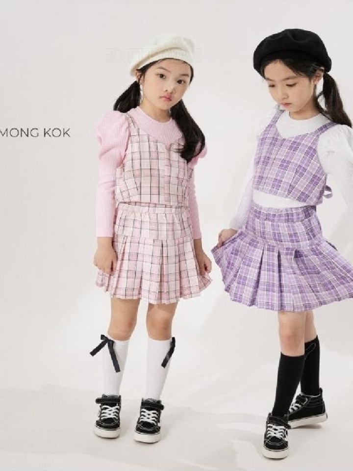 Check Skirt Leggings