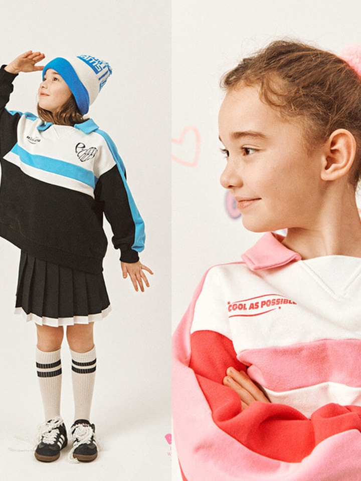 Block Collar Sweat Shirt