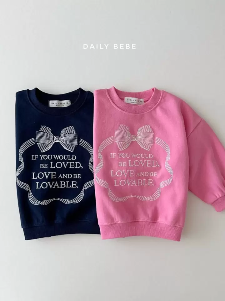 Ribbon Embroidery Sweatshirt