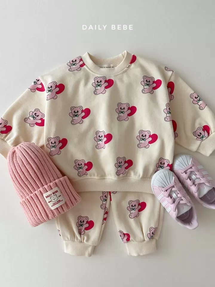 Bear Heart Top Bottom Set
