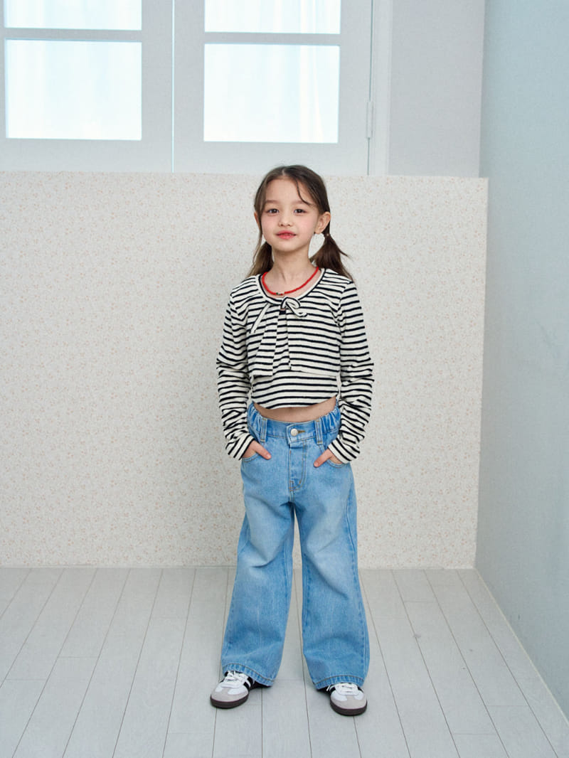 A-Market - Korean Children Fashion - #Kfashion4kids - Regicgi Denim Pants - 5