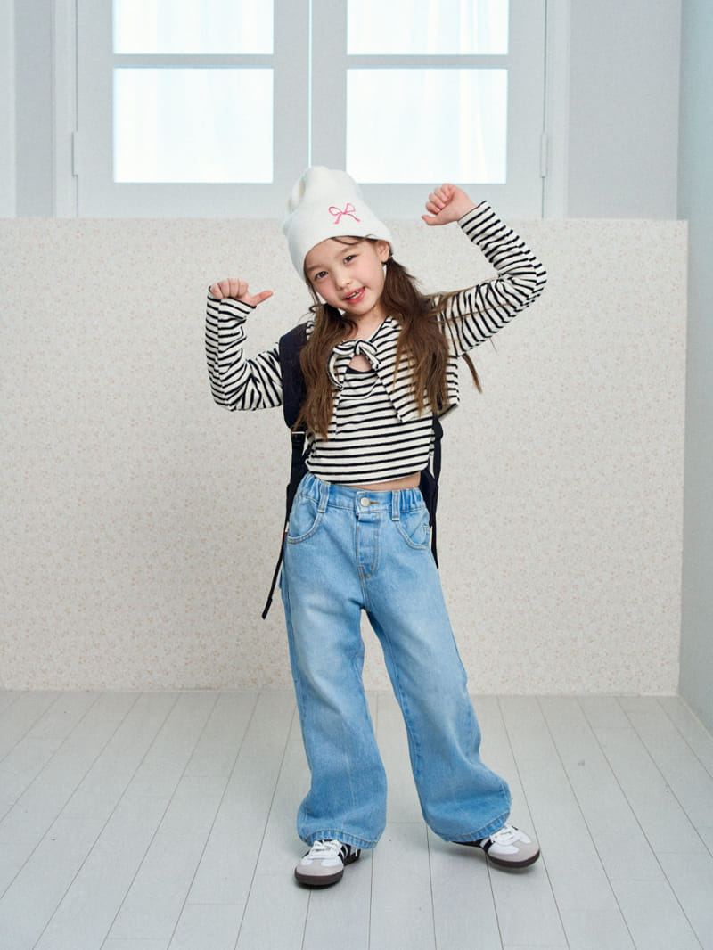 A-Market - Korean Children Fashion - #childofig - Regicgi Denim Pants - 10