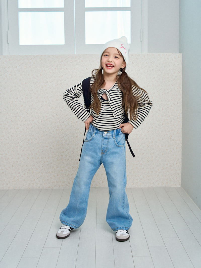 A-Market - Korean Children Fashion - #childofig - Regicgi Denim Pants - 11