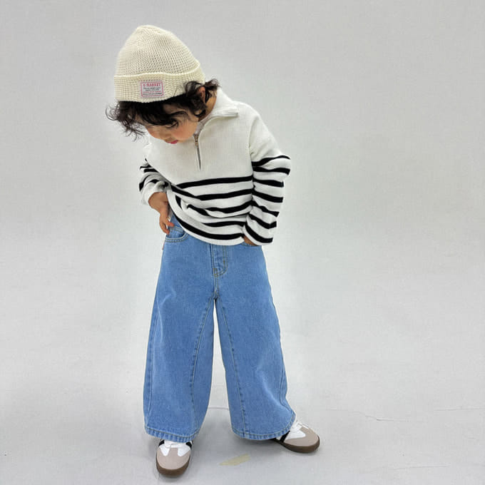 A-Market - Korean Children Fashion - #childofig - Denim Wide Pnats