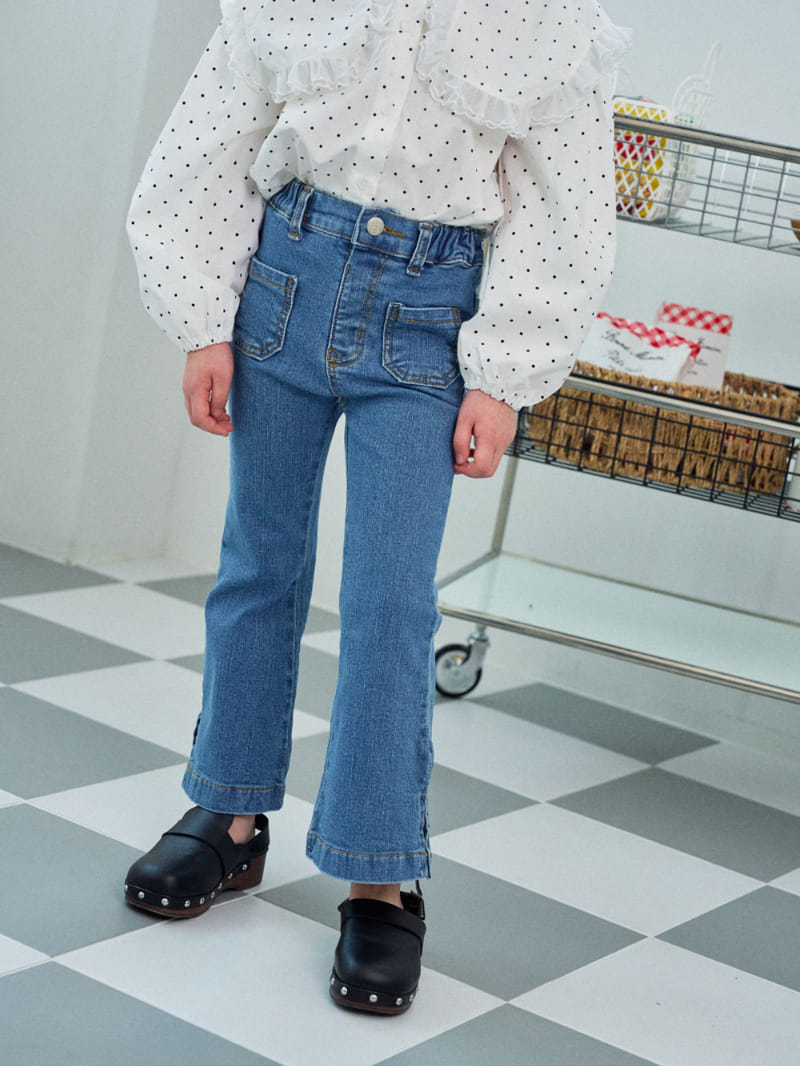 A-Market - Korean Children Fashion - #designkidswear - Slit Denim Boots Cut - 2