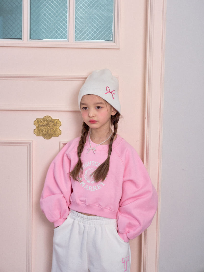 A-Market - Korean Children Fashion - #discoveringself - School Crop Sweatshirt - 6