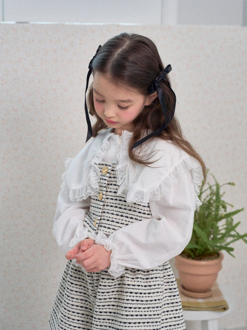 A-Market - Korean Children Fashion - #kidsshorts - Tweed Bustier - 3