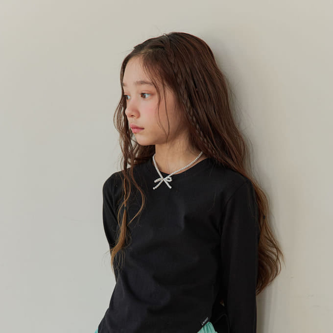 A-Market - Korean Children Fashion - #kidsstore - Pearl Ribbon Necklace