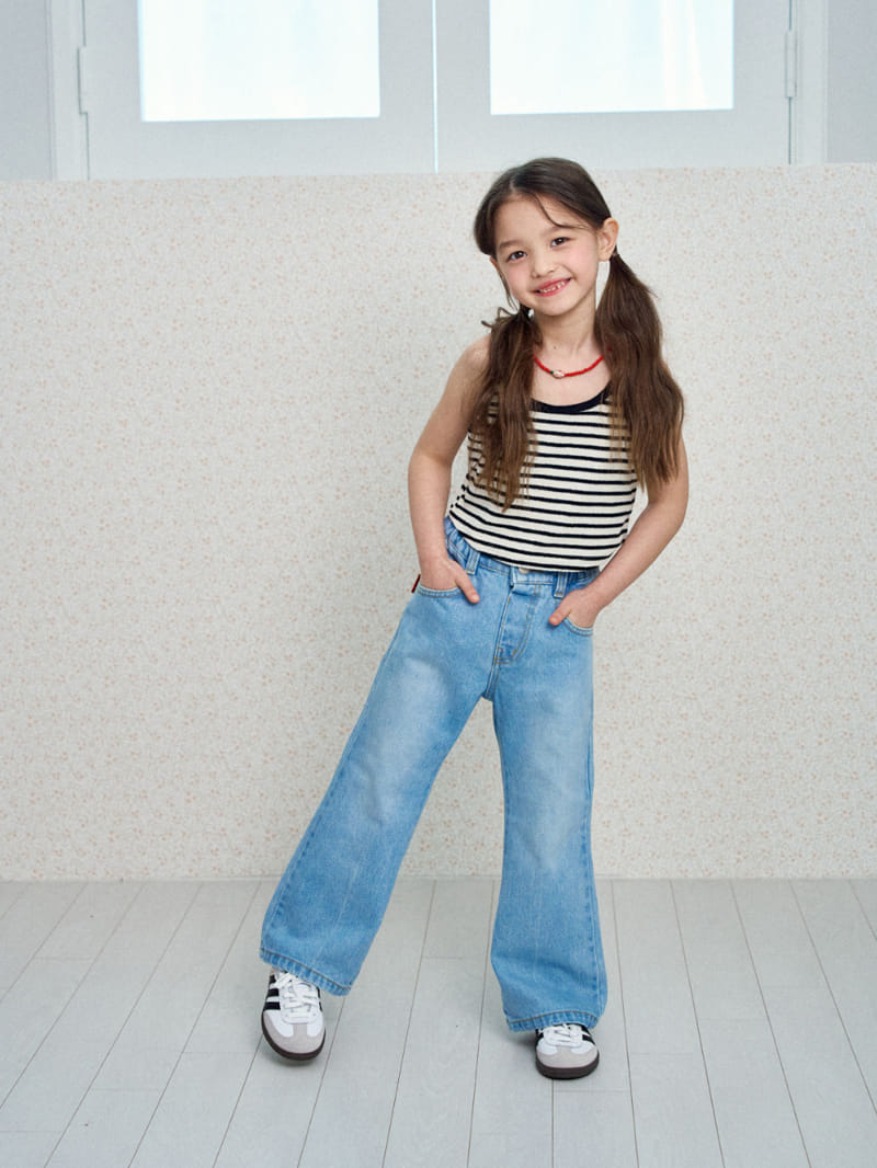 A-Market - Korean Children Fashion - #kidsstore - Regicgi Denim Pants - 3